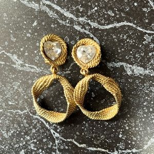 Gold clip on earrings